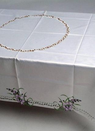 Скатерть на большой раздвижной стол160*240 лаванда