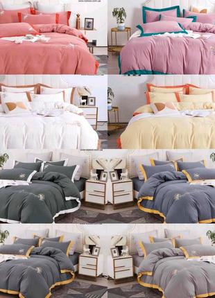 Сатинова постільна білизна євро