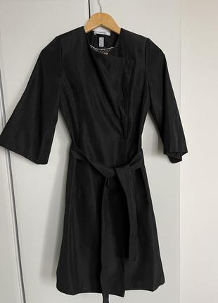 Черное легкое пальто1 фото