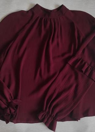 Бордовая блуза1 фото