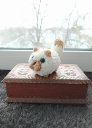Котик кота плюшевый сеамская вязаная игрушка ручная работа