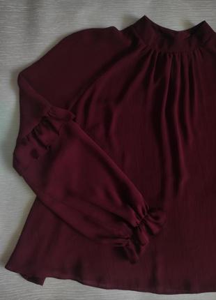 Бордовая блуза4 фото
