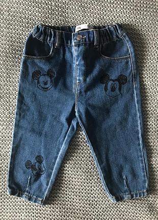 Джинсы zara disney minnie mouse 92 см - 18-24 месяца (новые!)
