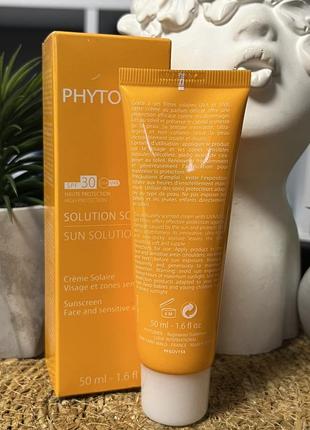 Оригинал солнцезащитный крем для лица и чувствительных зон phytomer protective sun cream sunscreen spf30 оригинал сосновозащитный крем3 фото