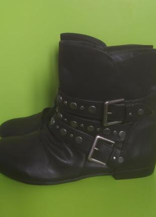 Чёрные ботинки с пряжками на низком ходу studio london, 362 фото