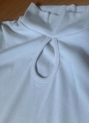 Водолазка белая свитер кофта l блузка  боди2 фото