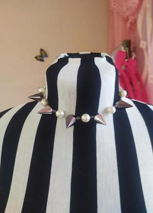 Чокер simply gothic pearl