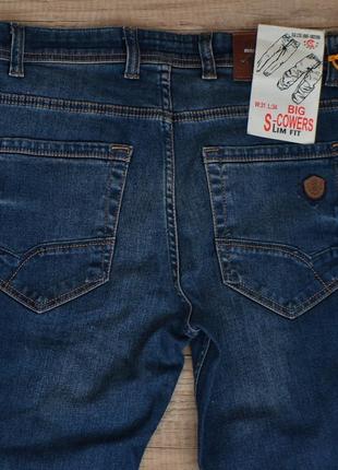 Акція, big cowers, якісні чоловічі джинси, slim, турецькі, синього кольору, розпродаж3 фото
