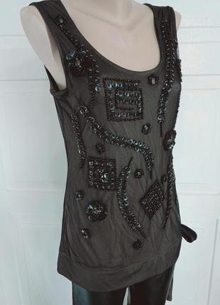 Красивая массивная майка с боковым бантом