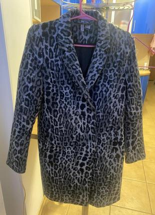 &m divided пальто леопардовое прямое