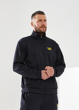 Чоловічий спортивний костюм зі стрейчевого фактурного трикотажу, з курткою на блискавці, tailer