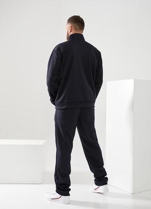 Чоловічий спортивний костюм зі стрейчевого фактурного трикотажу, з курткою на блискавці, tailer