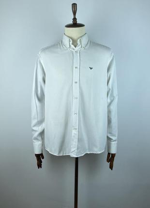 Чоловіча сорочка armani collezioni white regular fit shirt