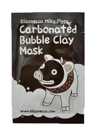 Маска для обличчя глиняну бульбашкова milky piggy carbonated bubble clay mask пробник