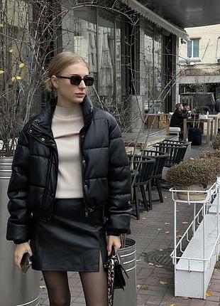 Куртка zara из кожи