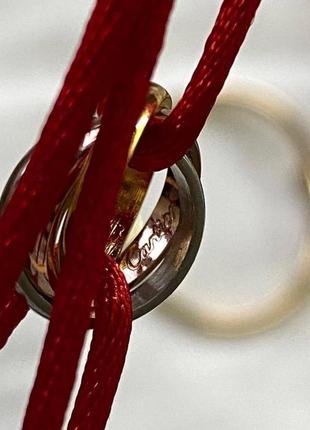 Брендовый браслет красная нить в стиле cartier trinity ♥️3 фото