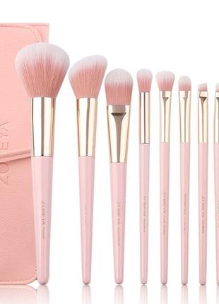 Набор кистей для макияжа 12 шт zoreya nude