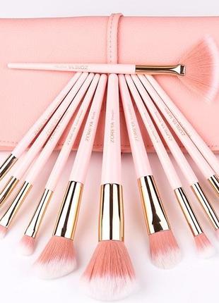 Набор кистей для макияжа 12 шт zoreya nude