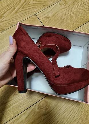Туфли love (размер 36) бордовые