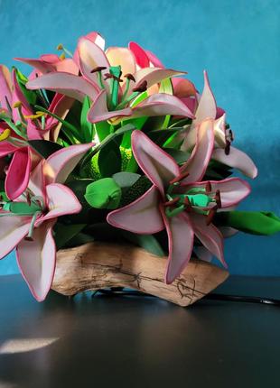 Лилии букет лилий светильник ночник цветочный светильник лилии