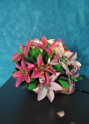 Лилии букет лилий светильник ночник цветочный светильник лилии