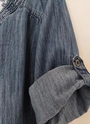 Рубашка-туніка джинсова, великий розмір7 фото