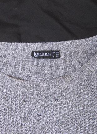 L, вільний светр сірого кольору бавовняний2 фото