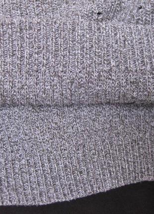 L, вільний светр сірого кольору бавовняний3 фото