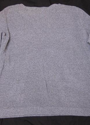 L, вільний светр сірого кольору бавовняний5 фото