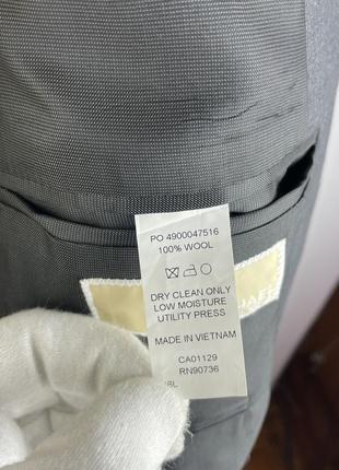 Новий чоловічий вовняний піджак michael kors grey wool blazer9 фото