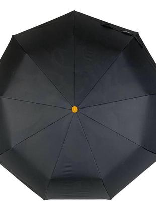 Женский складной черный зонт полуавтомат с двойной тканью от flagman с принтом желтого цветка, fl0156-32 фото