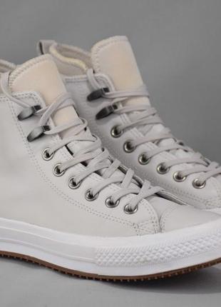 Converse chuck taylor waterproof високі кеди кросівки жіночі шкіряні непромокаючі оригіна 39.5р/25см2 фото