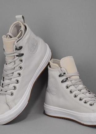 Converse chuck taylor waterproof високі кеди кросівки жіночі шкіряні непромокаючі оригіна 39.5р/25см3 фото