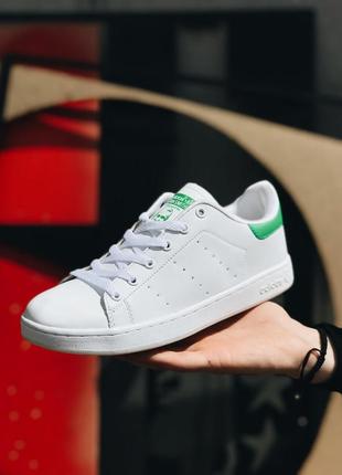 Кроссовки stan smith green and white