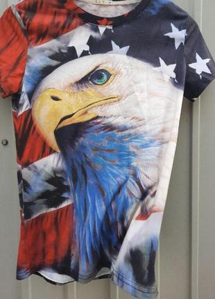 Мужская футболка с символом америки орлом sly.2 фото