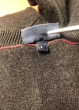 Винтаж свитер джемпер черный с красным шерсть вертикальные полосы 80е 90е7 фото
