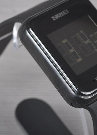 Годинник електронний, спортивний led skmei 1271, чорний, у металевому боксі6 фото