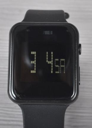 Годинник електронний, спортивний led skmei 1271, чорний, у металевому боксі4 фото