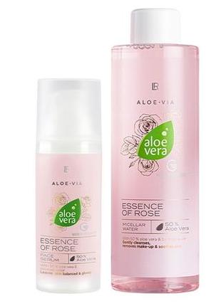 Lr aloe via aloe vera essence of rose набір для догляду за обличчям