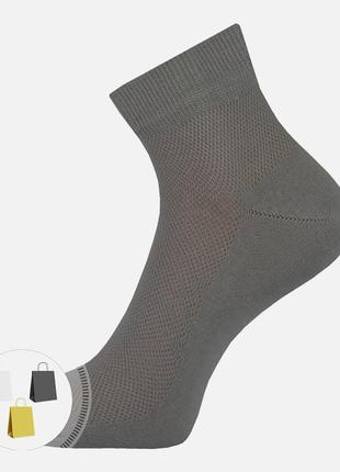 Шкарпетки чоловічі темно-сірий 70% бавовна, 30% поліамід 6234 легкахода україна 45-46(р)