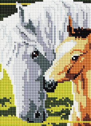 Алмазна вишивка коні colorart 20x20 dd1220