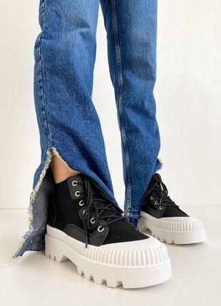 ‼️ скидка!!️ черные кеды - ботинки