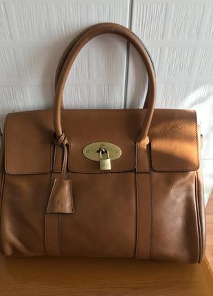 Кожаная сумка сумка кожаная  сумка большая италия mulberry 100% оригинал5 фото