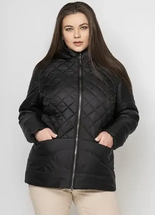 Стильна коротка  куртка рр 50-58 кольори