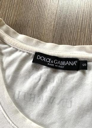 Женская хлопковая футболка с принтом dolce & gabbana5 фото