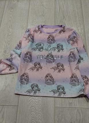 Невероятно нежная плюшевая кофта для дома с эльзой и анной disney от george 7-8 лет