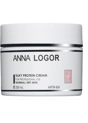 Поживний крем із протеїнами шовку anna logor silky protein cream 250 мл