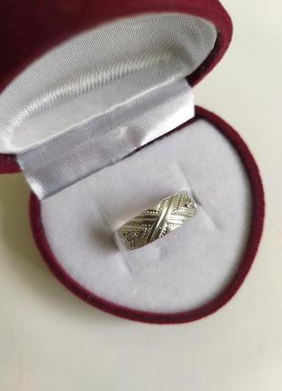 Серебряное кольцо ссср. советское серебро. каблучка срiбло. 925 проба со звездой.