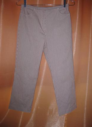 Удобные плотные эластичные брюки штаны полосатые next км1554 маленький размер, высокая посадка,4 фото