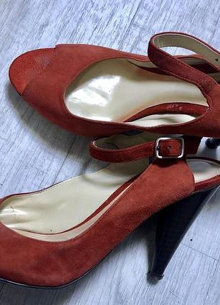 Босоножки замш zara